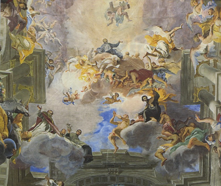 Andrea POZZO, Allégorie de l'oeuvre missionnaire des jésuites (détail) - 1691-1694 - Fresque - église Sant' Ignazio, ROME.